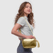 Metallic Suede Leather Crossbody Bag 231302