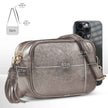 Metallic Suede Leather Crossbody Bag 231302