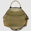 Leopard Metallic Suede Leather Top-Handle Bag 112334