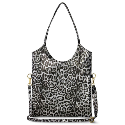 Leopard Metallic Suede Leather Tote Bag 191722