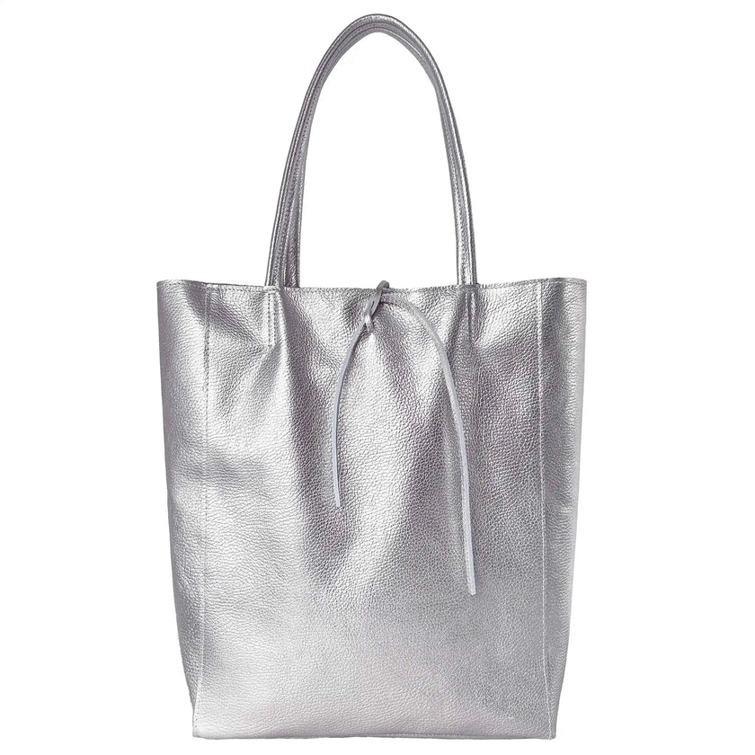 Metallic Calf Leather Tote Bag 201718