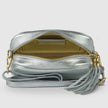 Metallic Calf Leather Crossbody Bag 231302