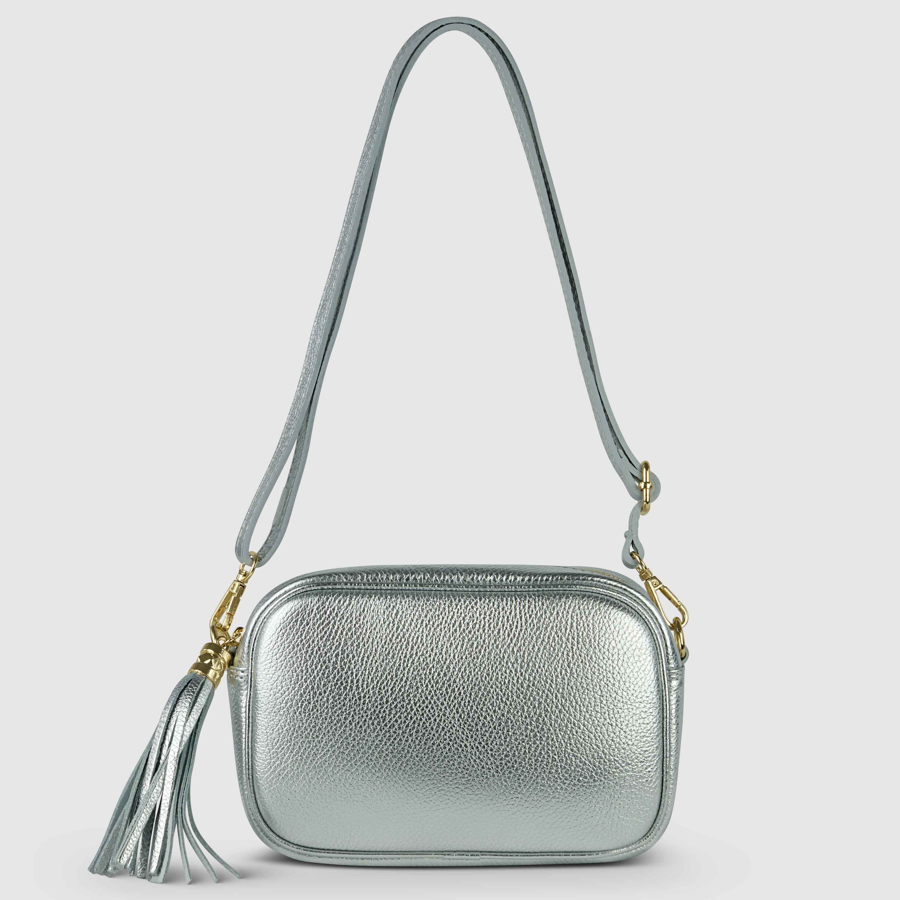 Metallic Calf Leather Crossbody Bag 231302