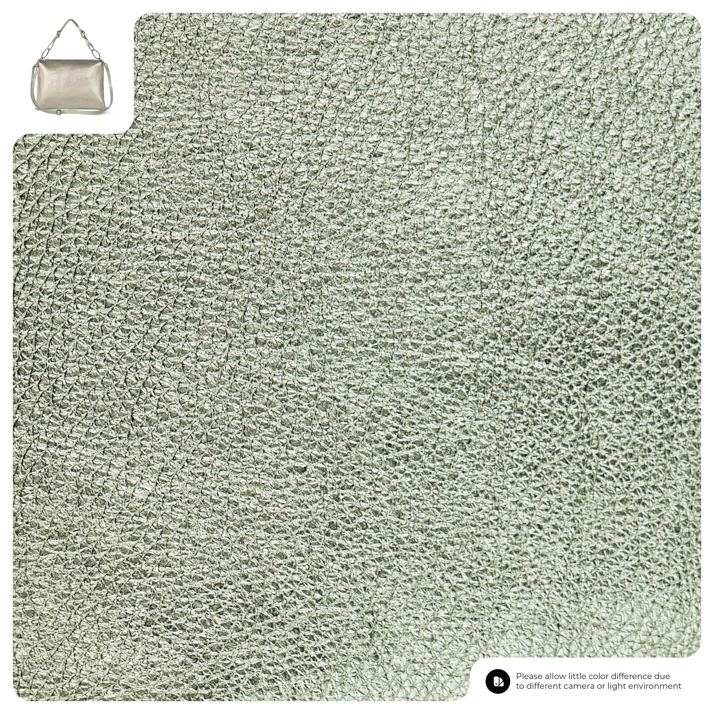 Metallic Calf Leather Shoulder Bag 171551