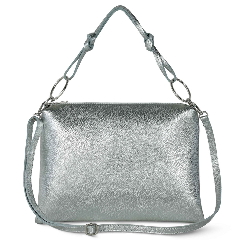 Metallic Calf Leather Shoulder Bag 171551