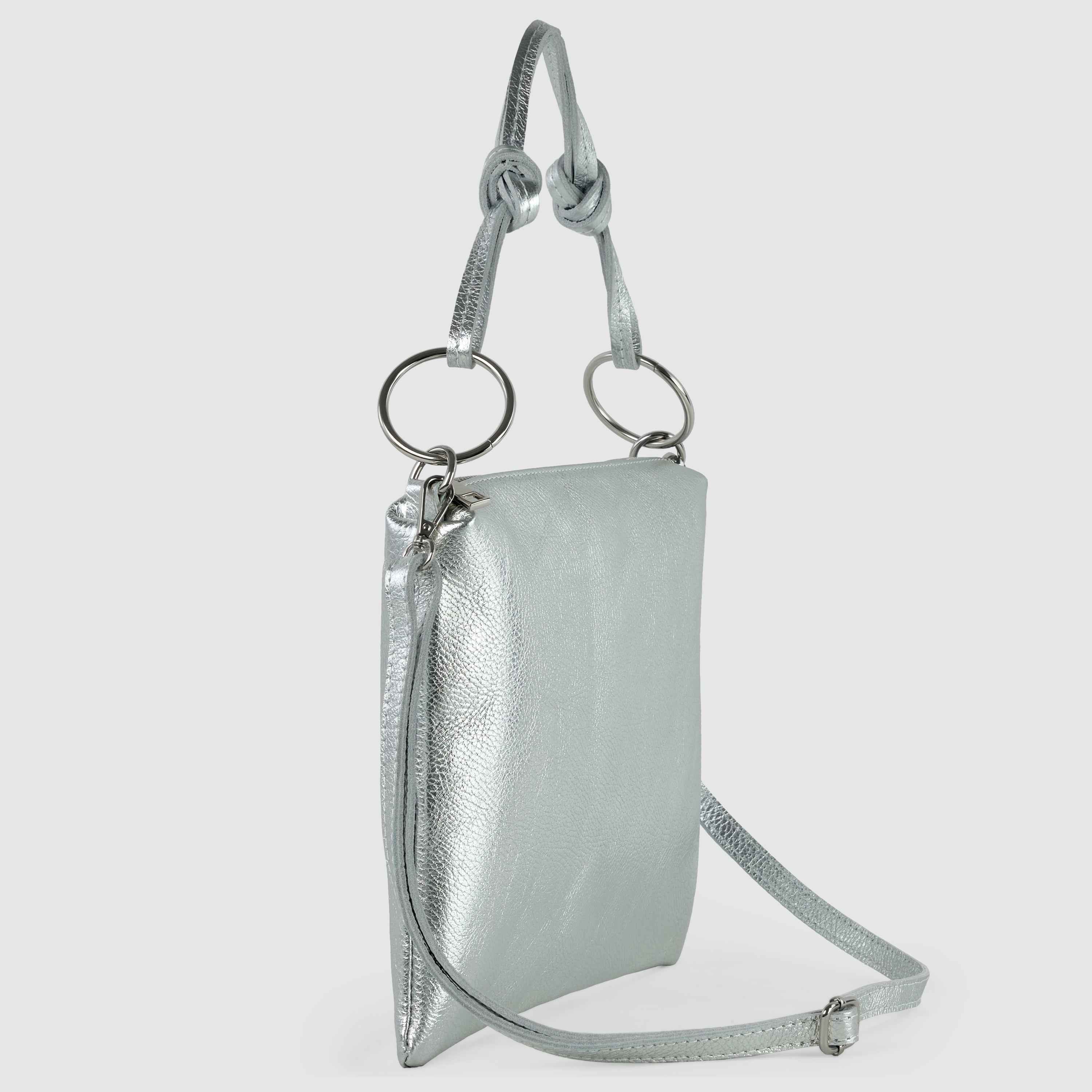Metallic Calf Leather Shoulder Bag 171551