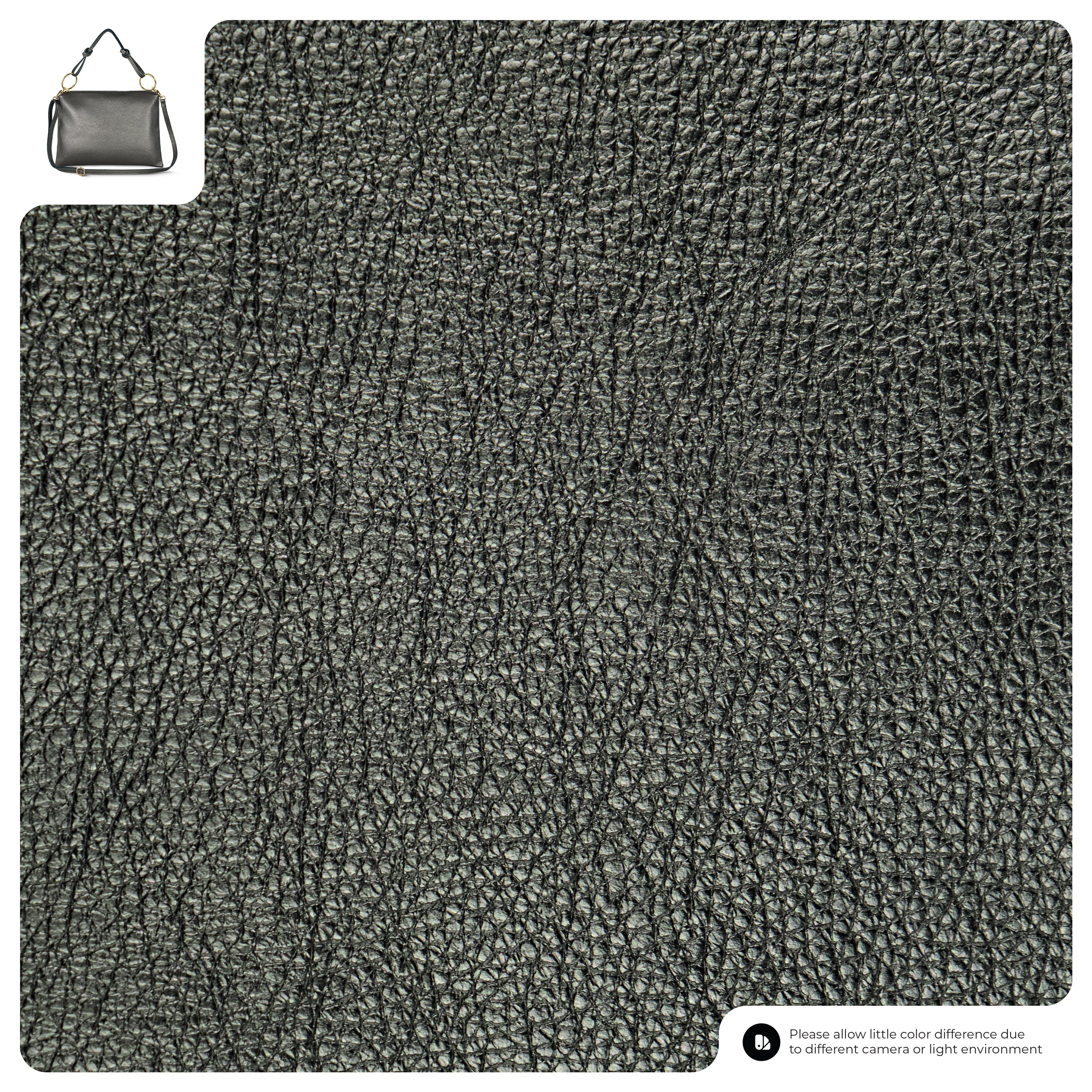 Metallic Calf Leather Shoulder Bag