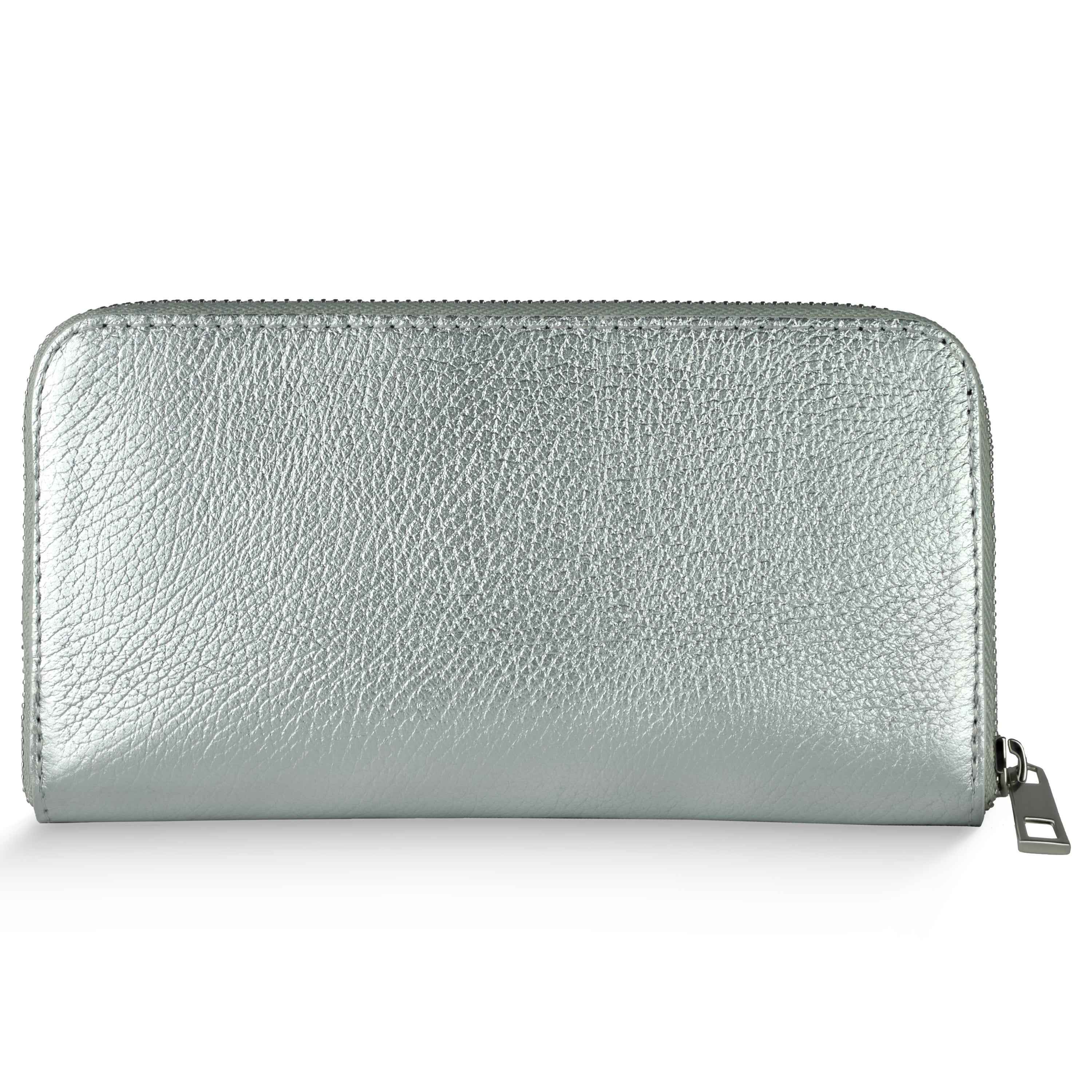 Metallic Calf Leather Wallet