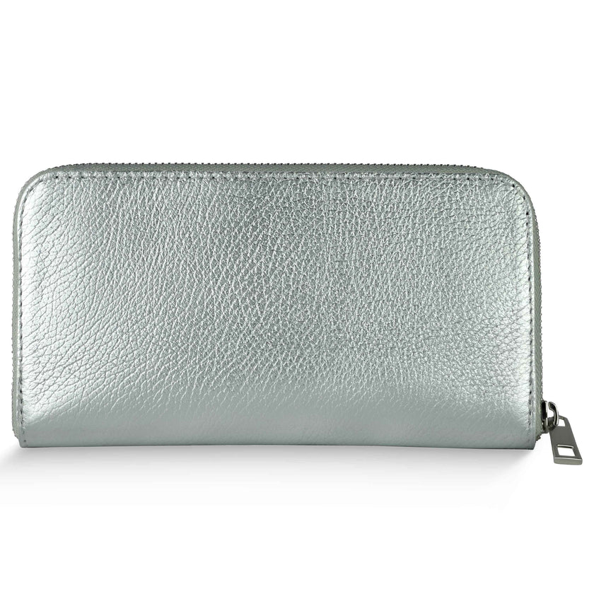 Metallic Calf Leather Wallet