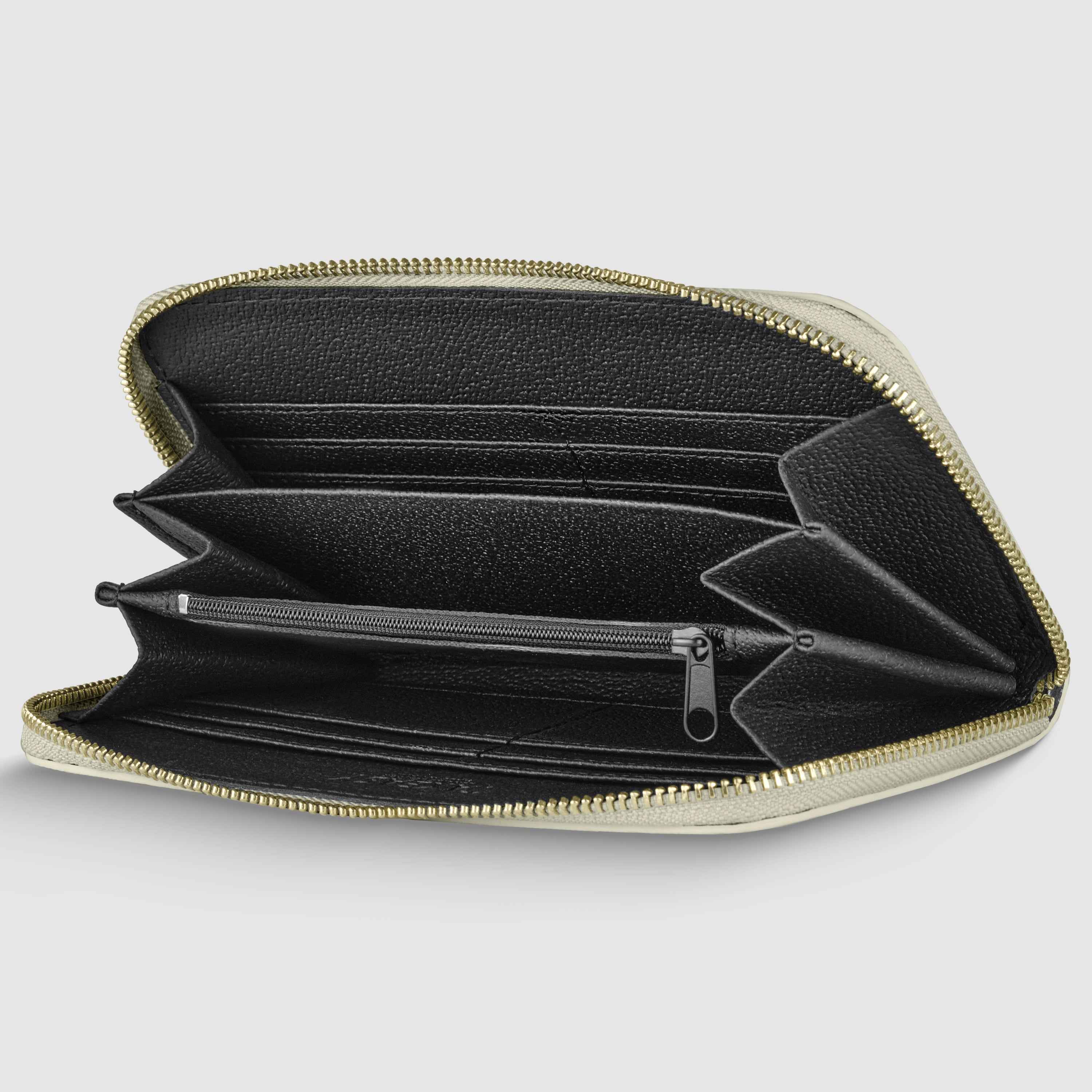 Metallic Calf Leather Wallet