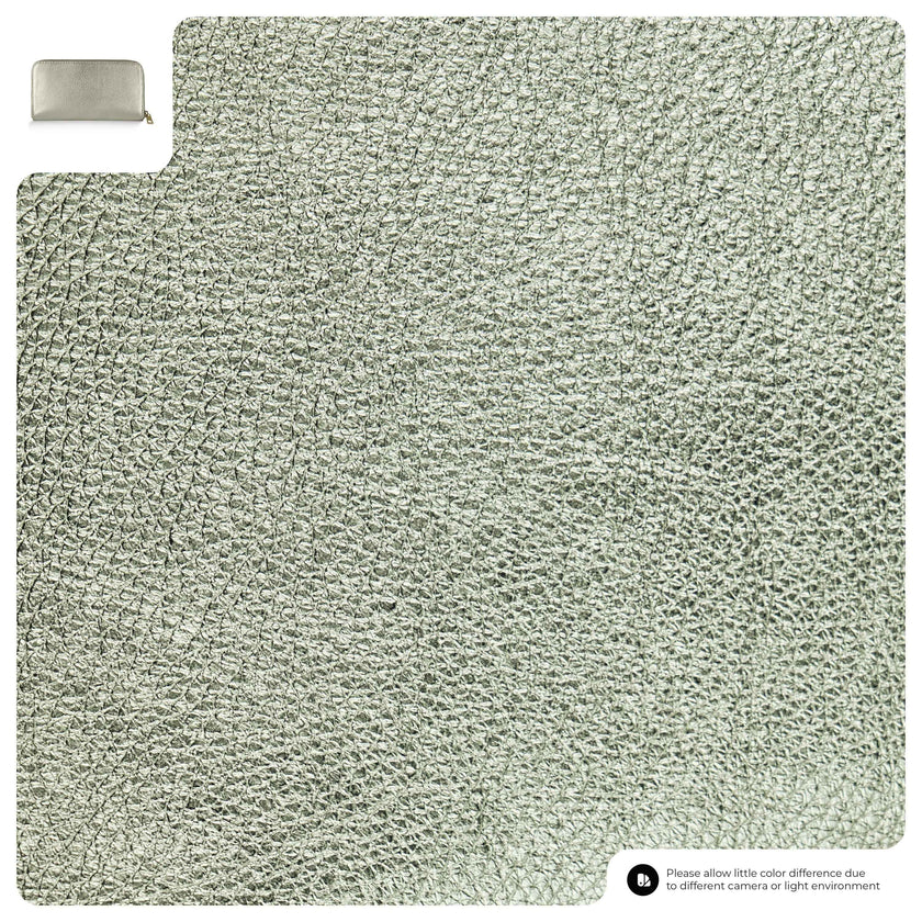 Metallic Calf Leather Wallet