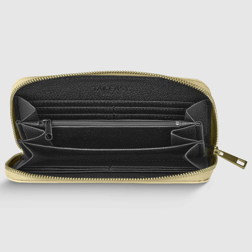 Metallic Calf Leather Wallet