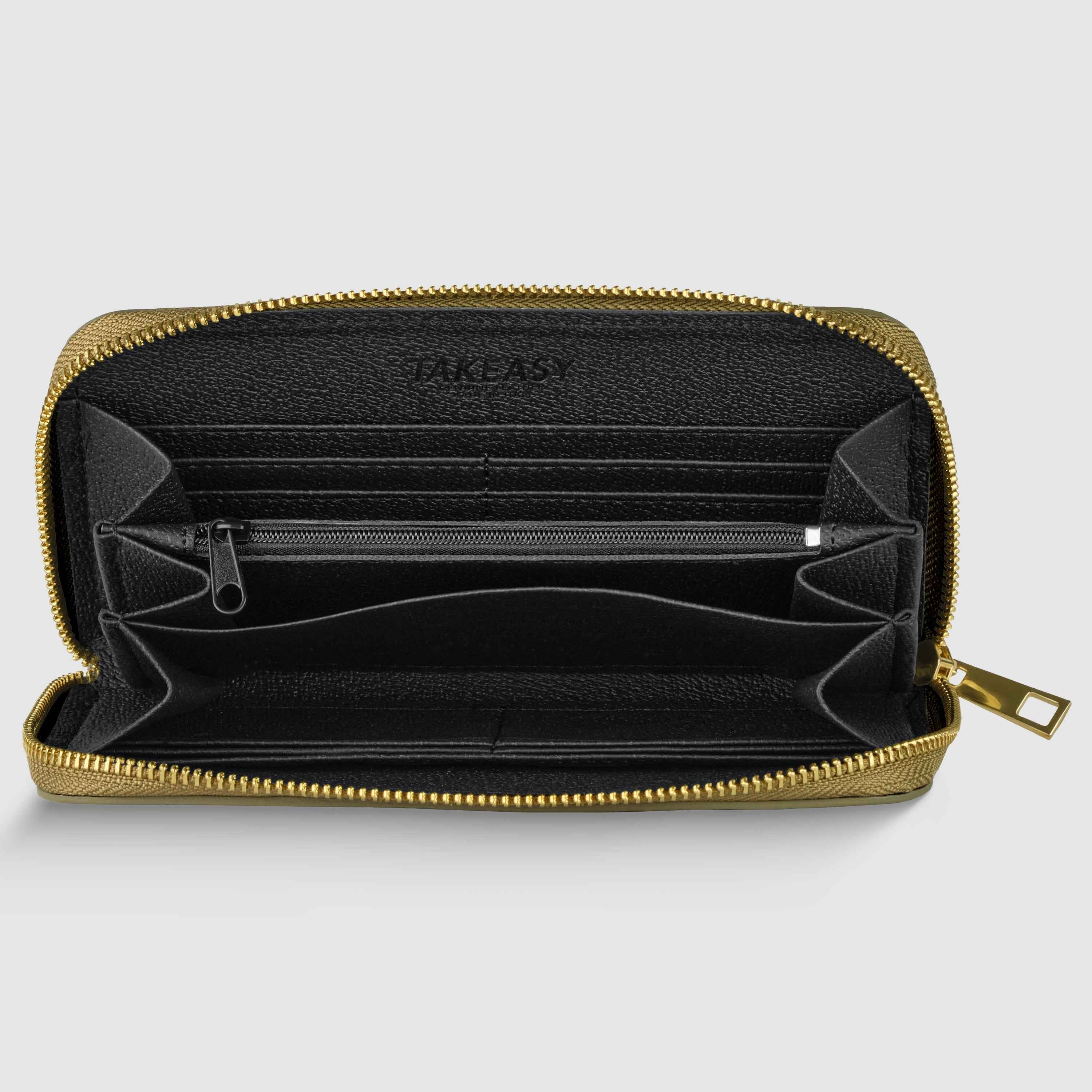 Metallic Calf Leather Wallet