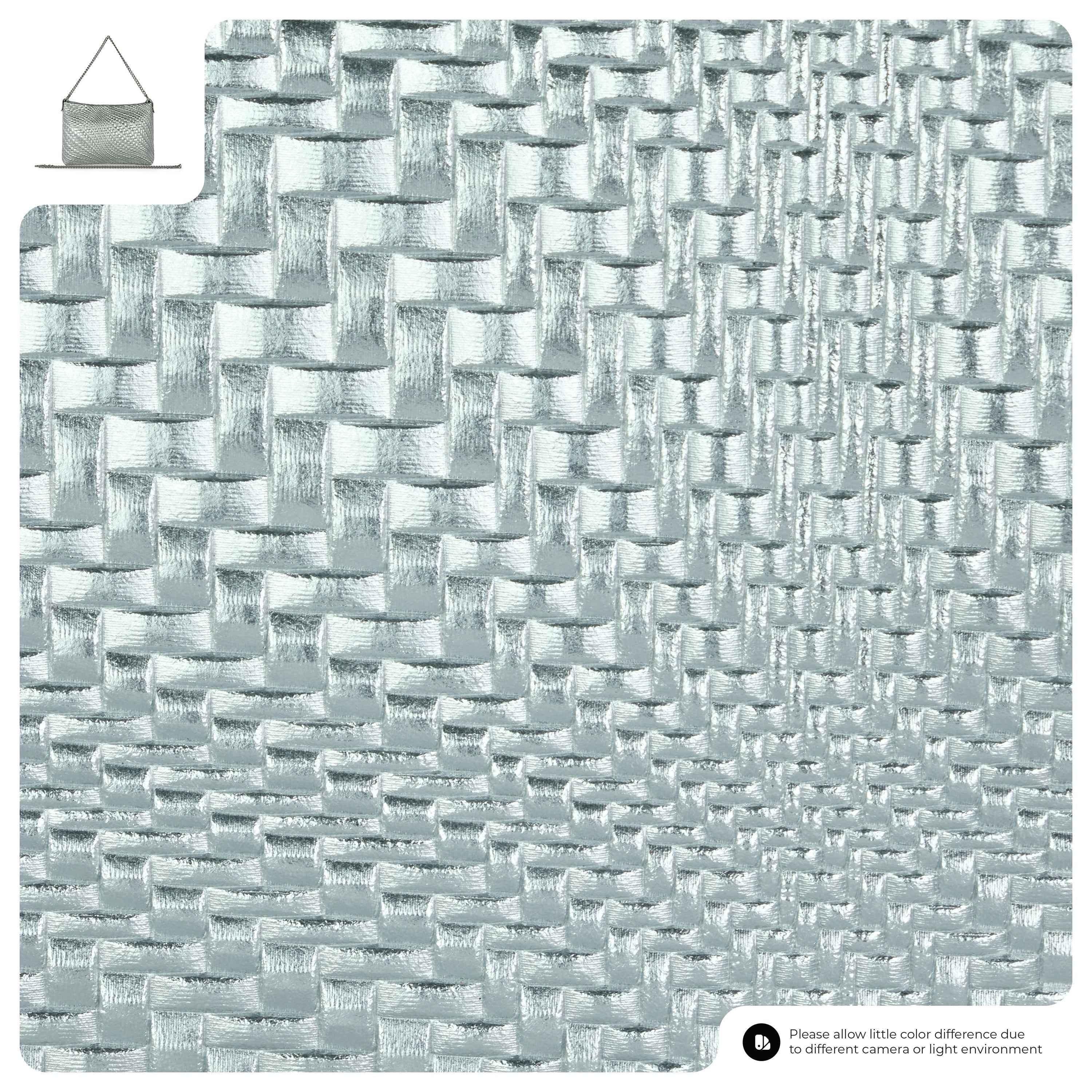 Grid Metallic Suede Leather Crossbody Bag 101315