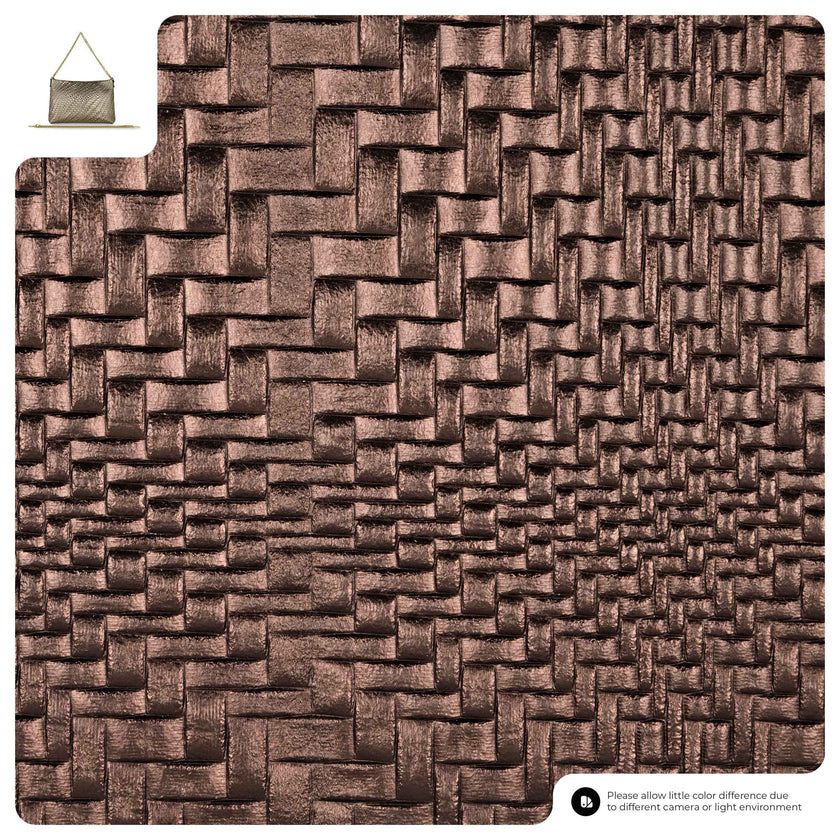 Grid Metallic Suede Leather Crossbody Bag 101315