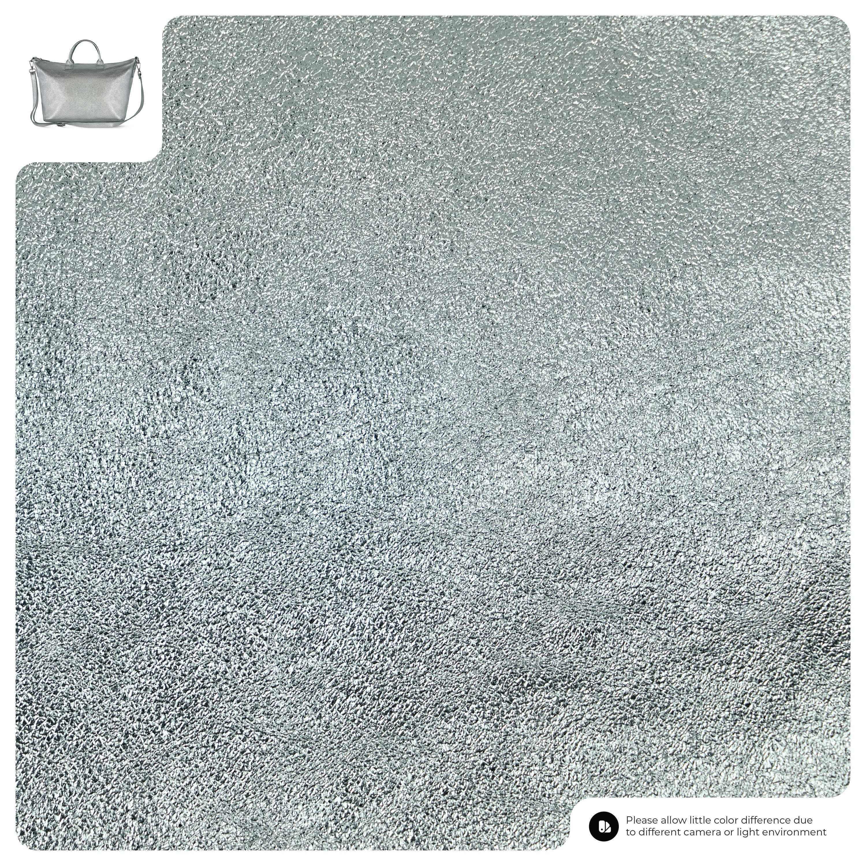 Metallic Suede Leather Top-Handle Bag 112334