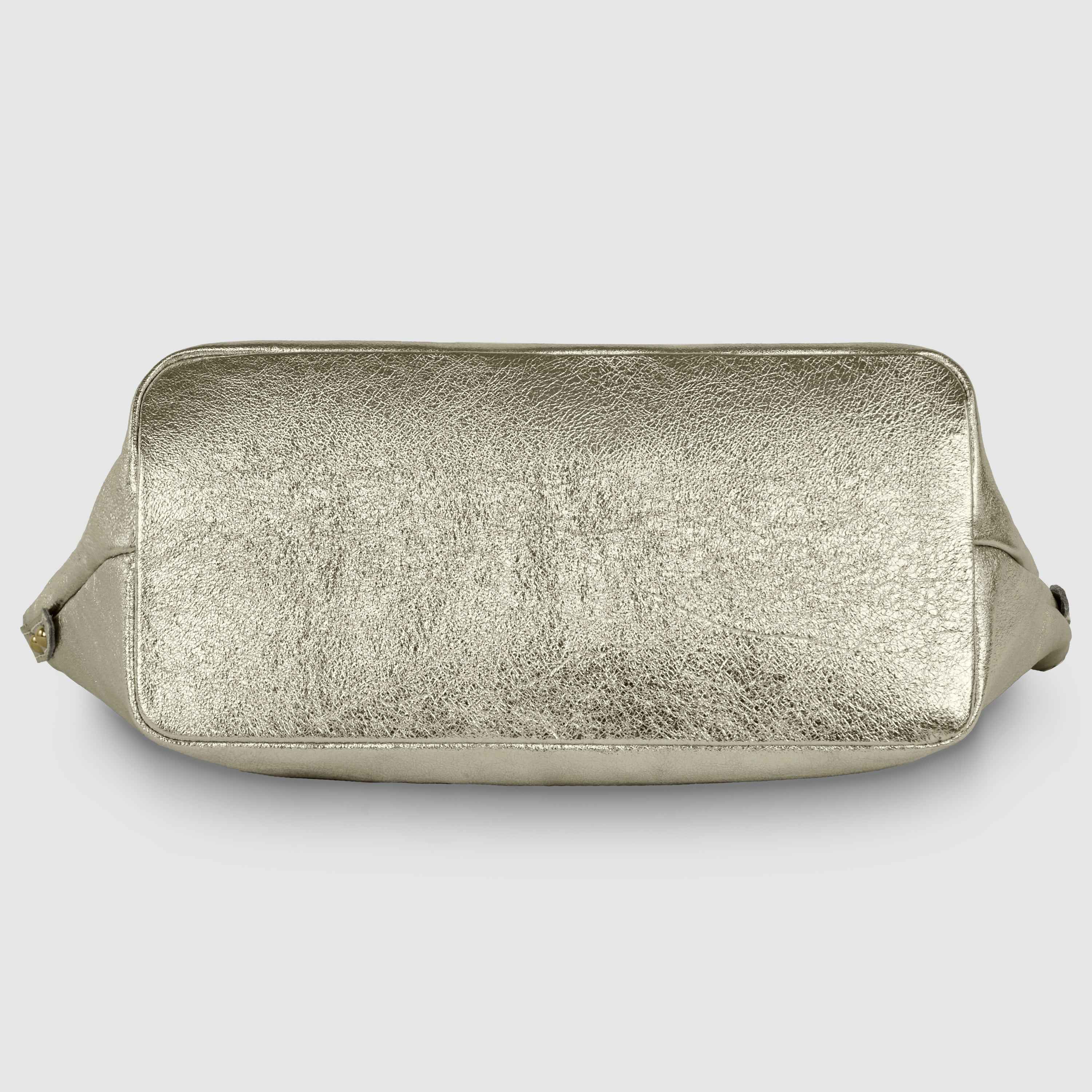 Metallic Suede Leather Top-Handle Bag 112334