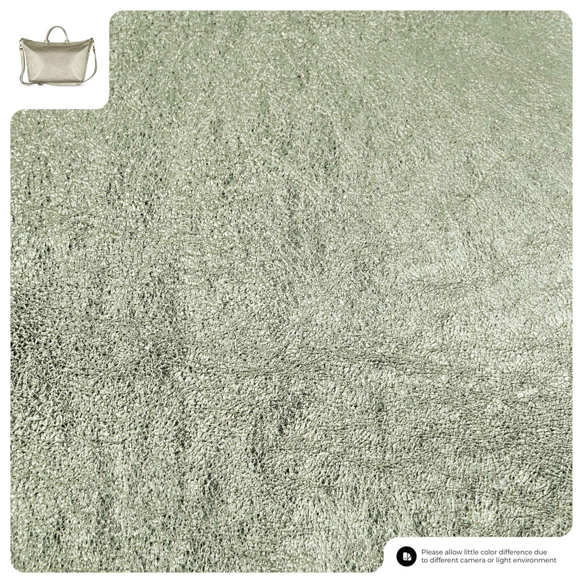 Metallic Suede Leather Top-Handle Bag 112334