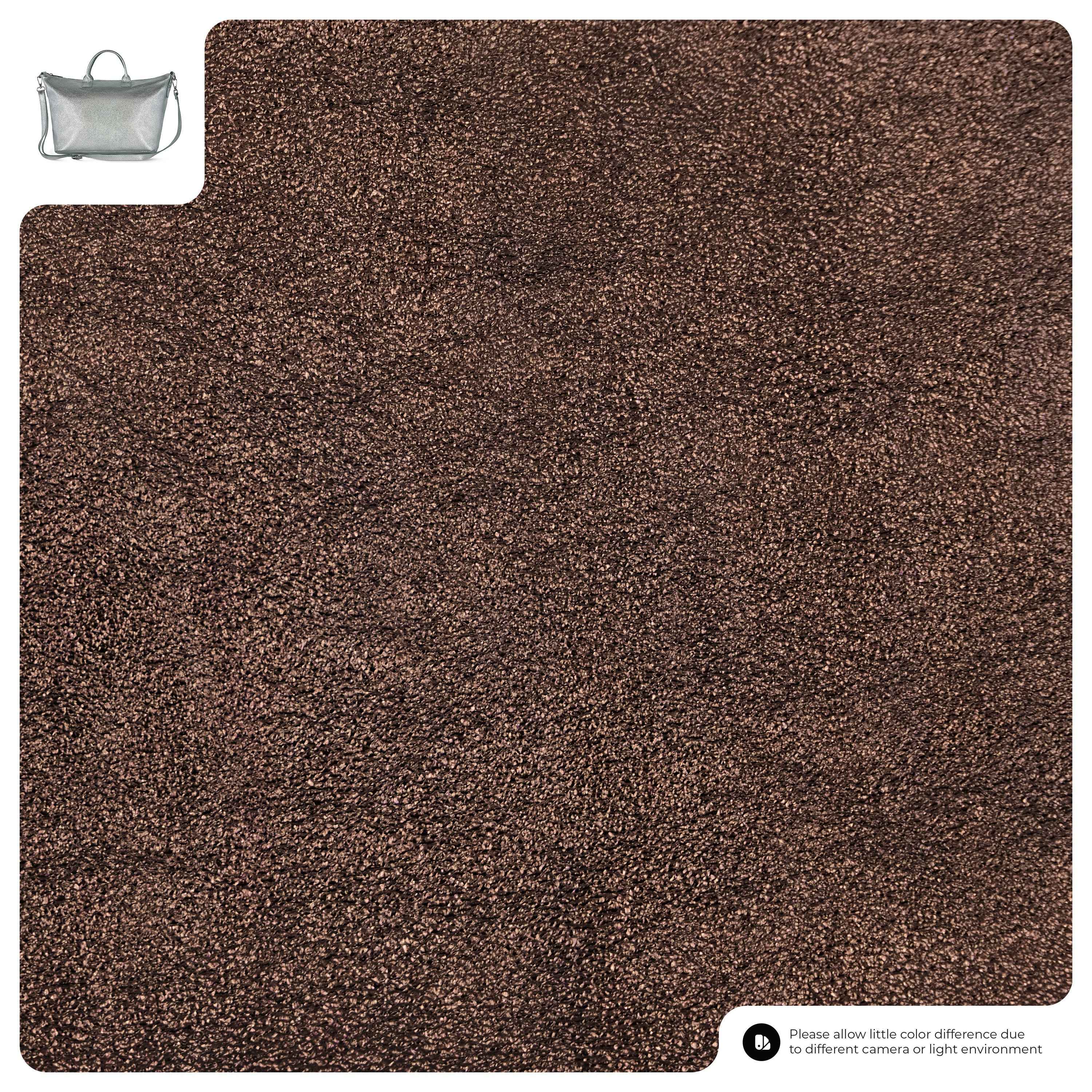 Metallic Suede Leather Top-Handle Bag 112334