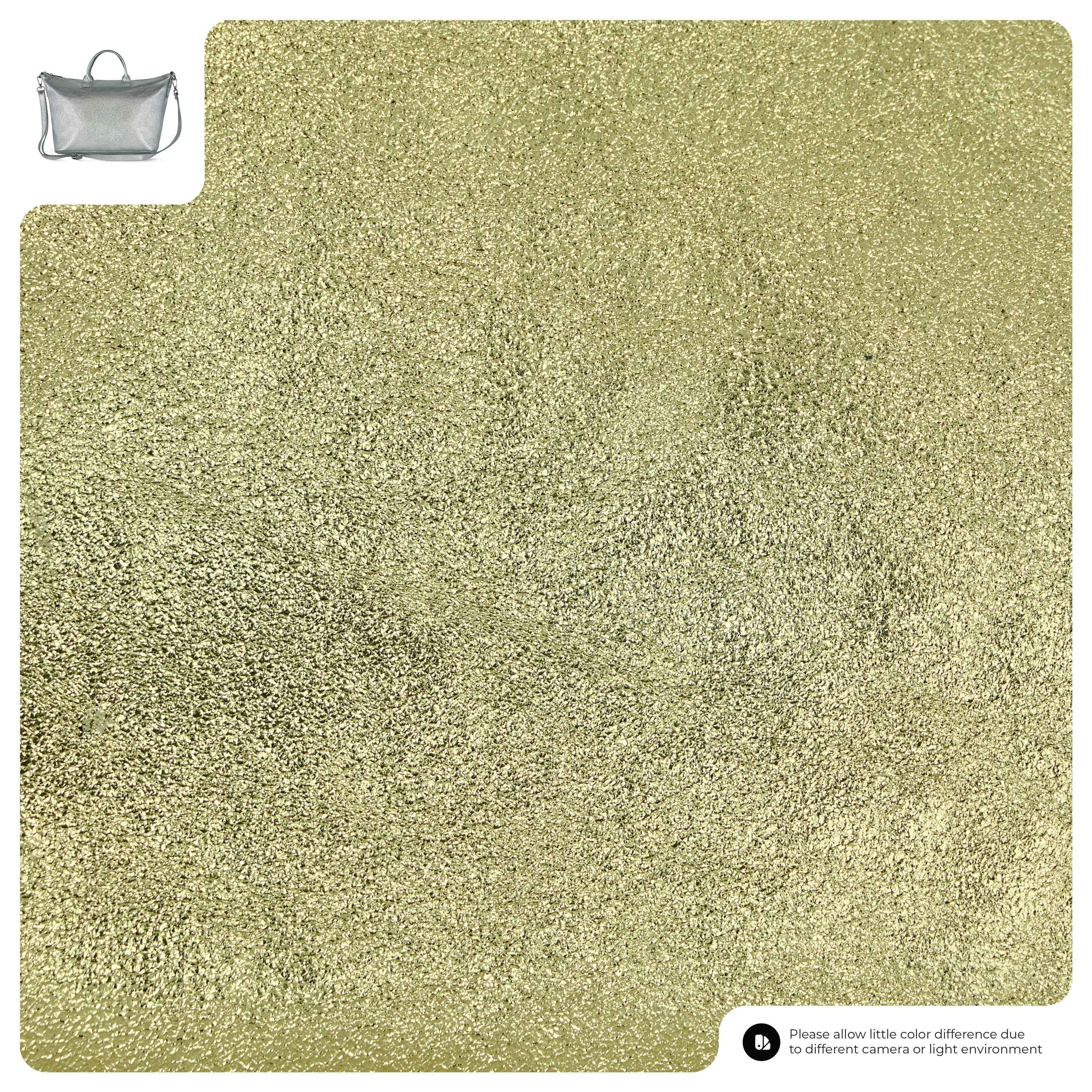 Metallic Suede Leather Top-Handle Bag 112334