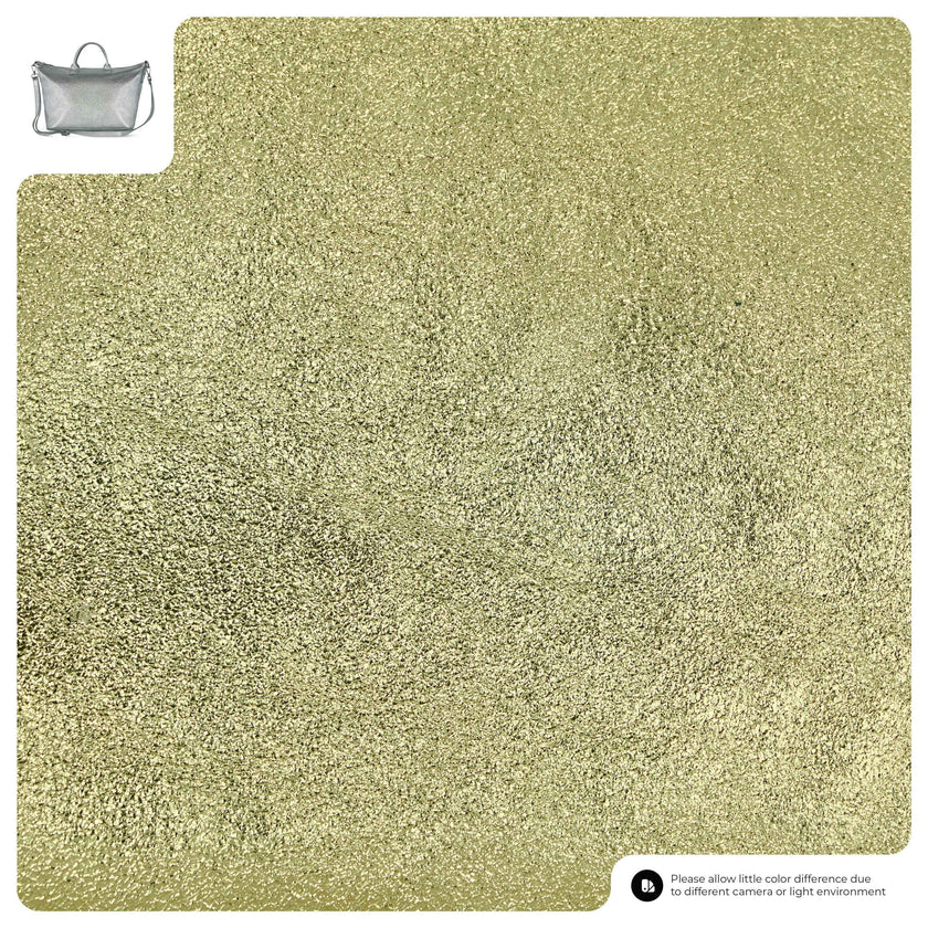 Metallic Suede Leather Top-Handle Bag 112334