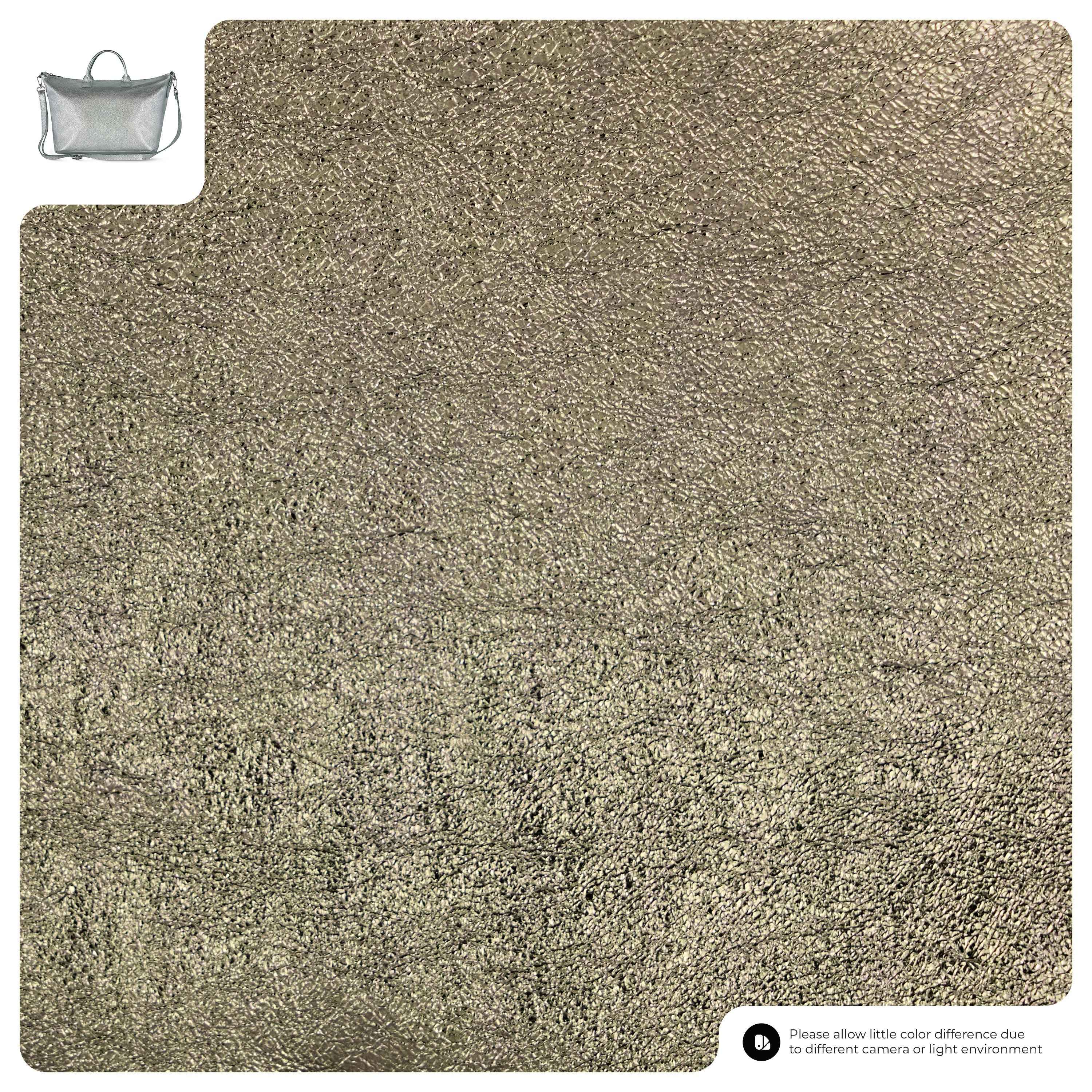 Metallic Suede Leather Top-Handle Bag 112334