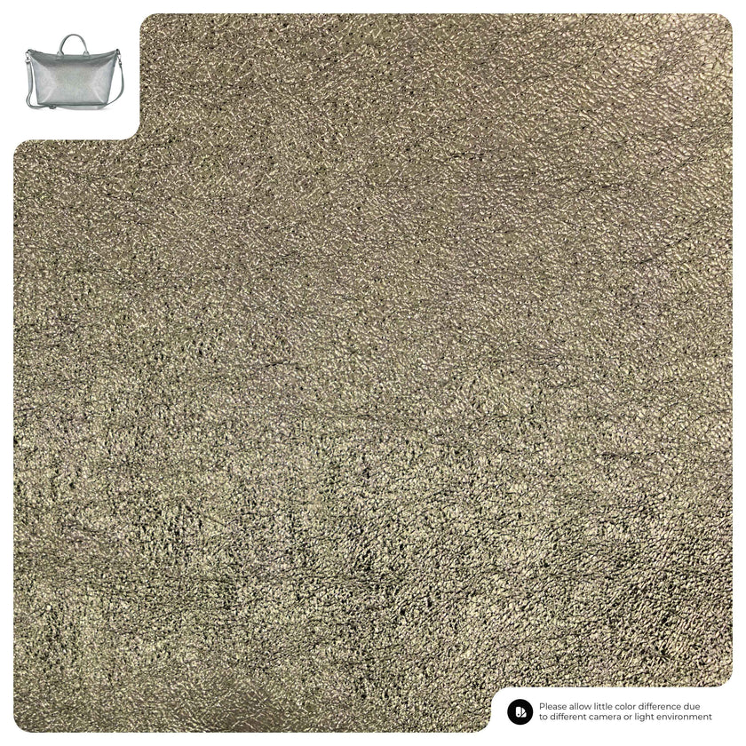 Metallic Suede Leather Top-Handle Bag 112334