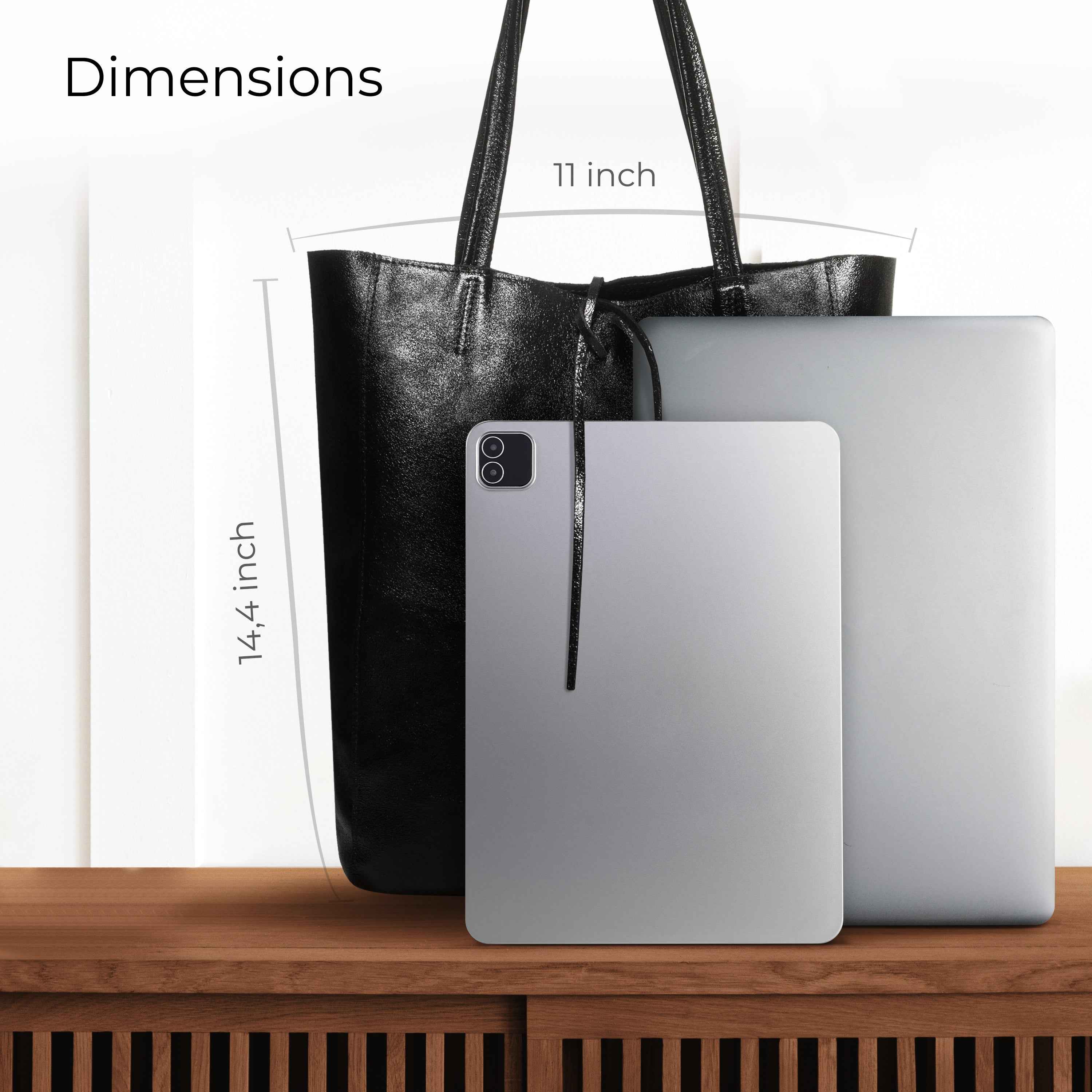 Metallic Suede Leather Tote Bag 201718