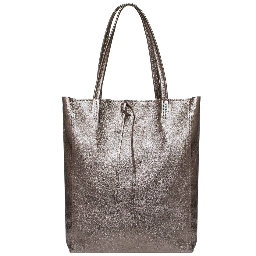 Metallic Suede Leather Tote Bag 201718