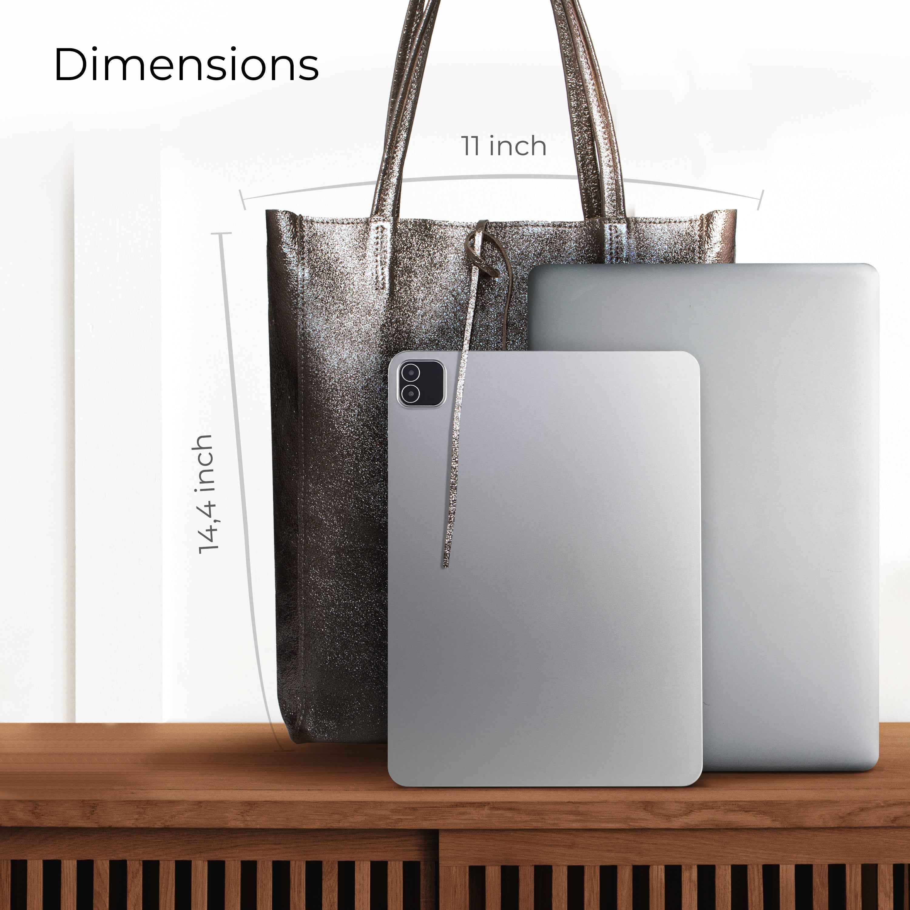 Metallic Suede Leather Tote Bag 201718