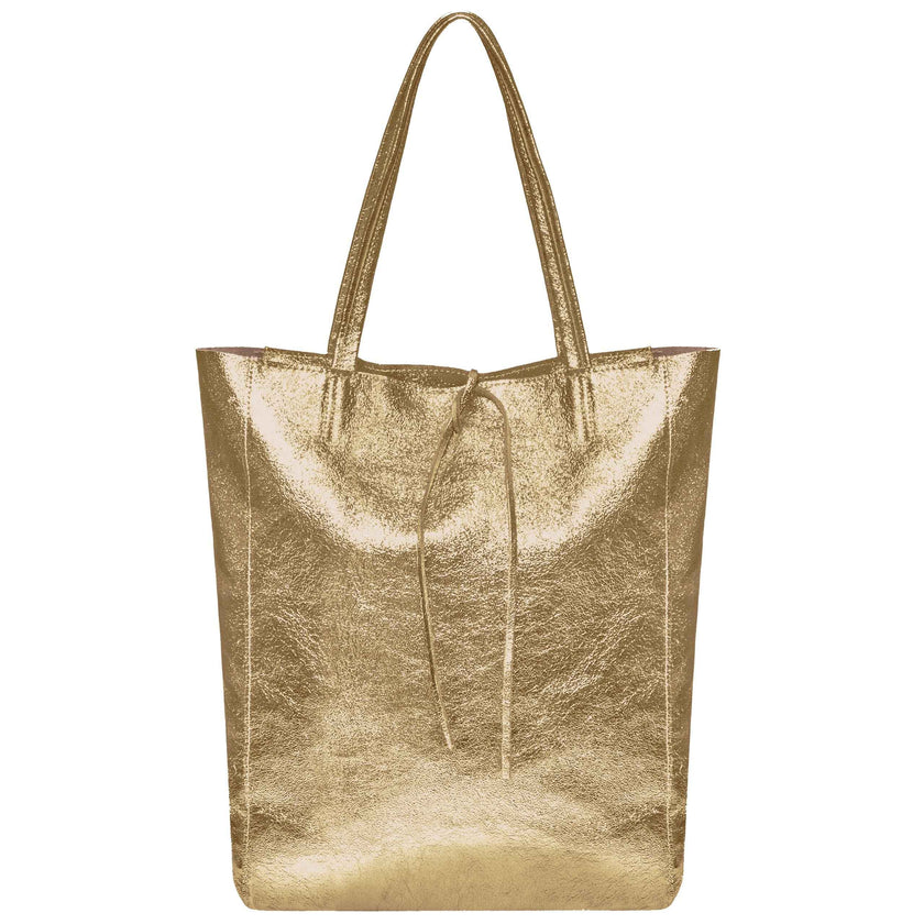 Metallic Suede Leather Tote Bag 201718