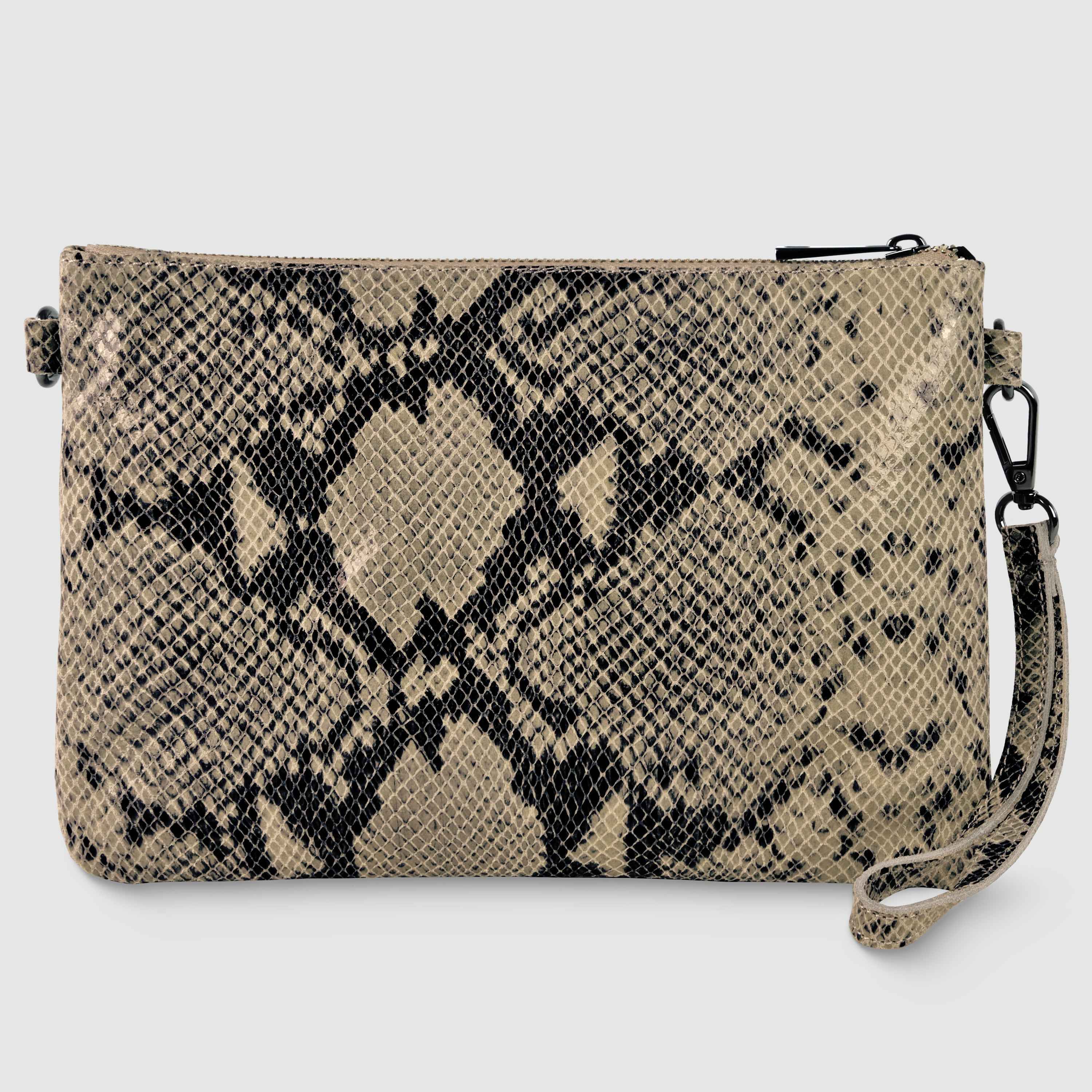 Python Suede Leather Crossbody Bag 111301
