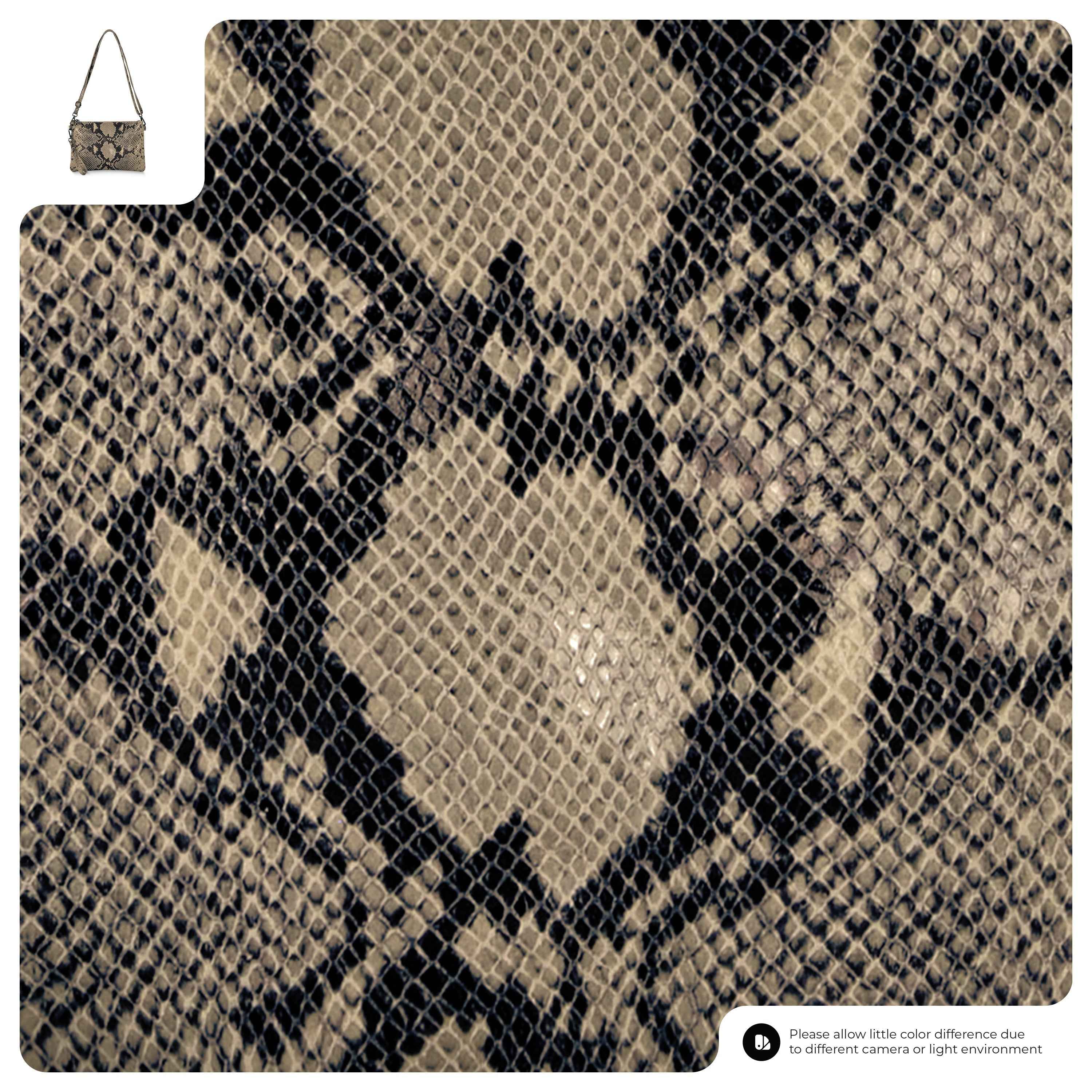 Python Suede Leather Crossbody Bag 111301