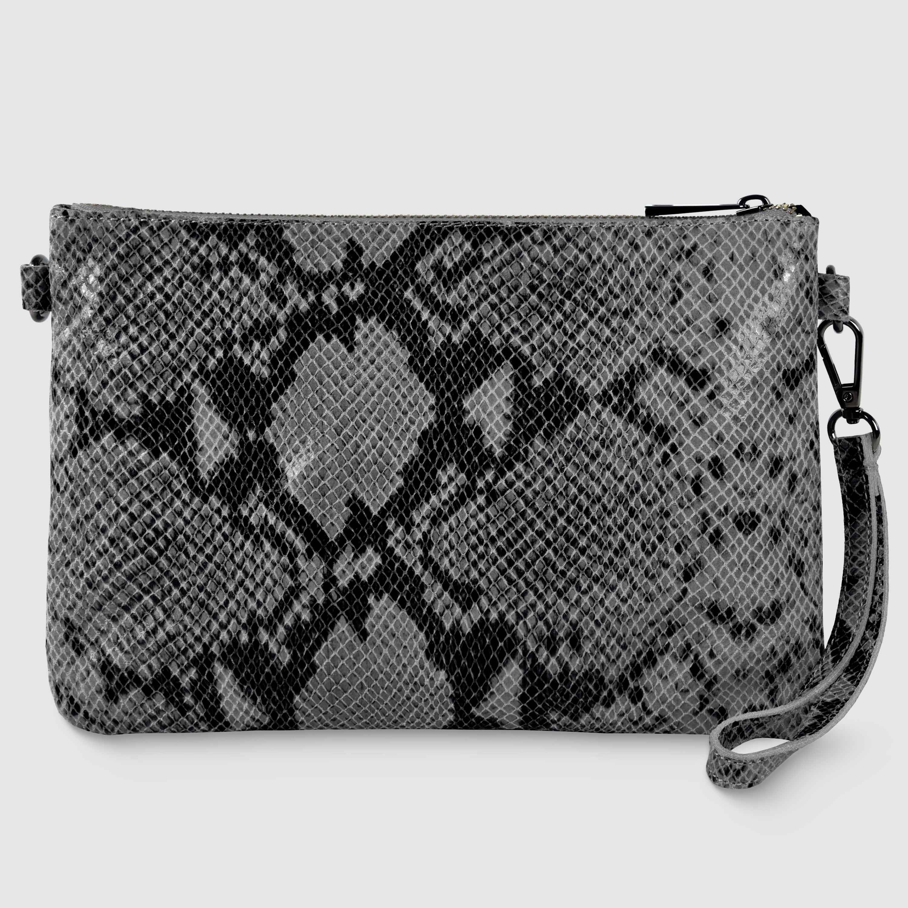 Python Suede Leather Crossbody Bag 111301