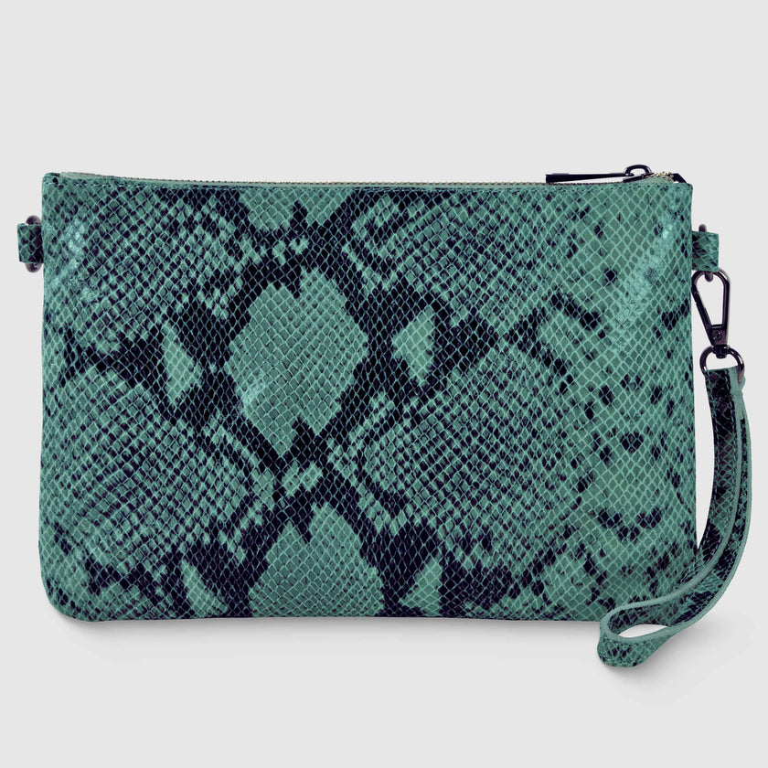 Python Suede Leather Crossbody Bag 111301