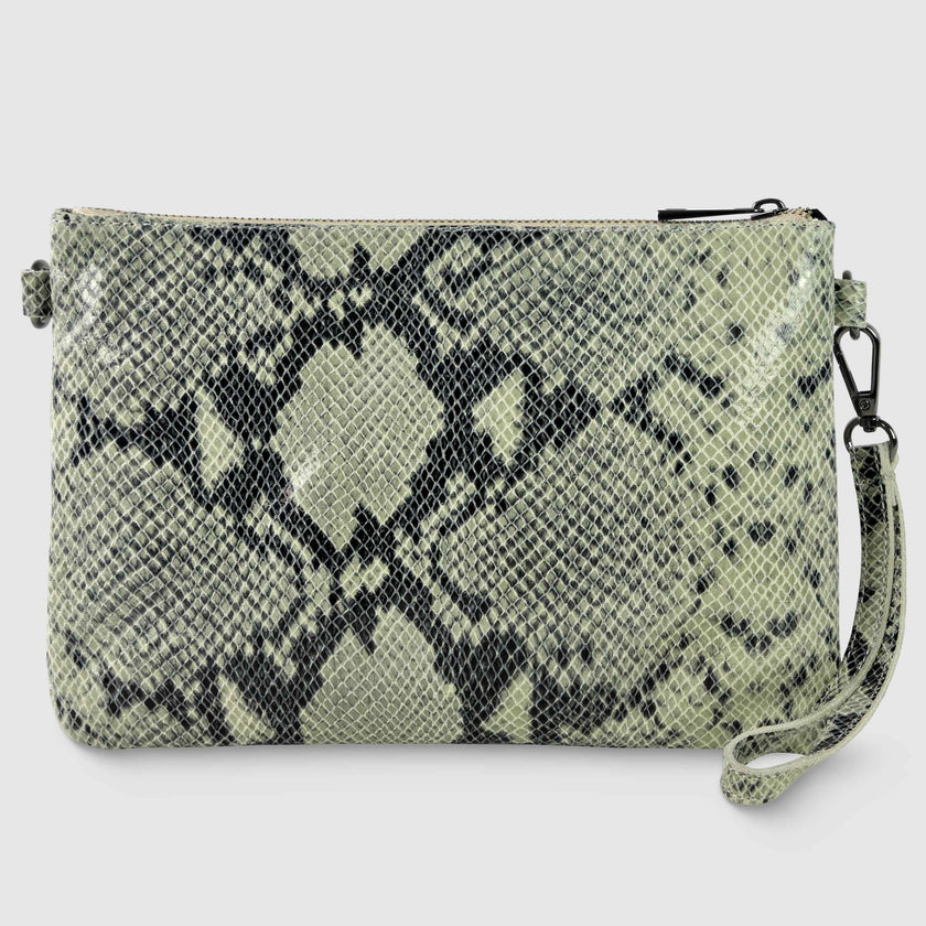 Python Suede Leather Crossbody Bag 111301