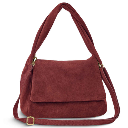 Suede Leather Top-Handle Bag 262495