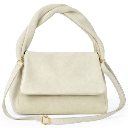 Suede Leather Top-Handle Bag 262495