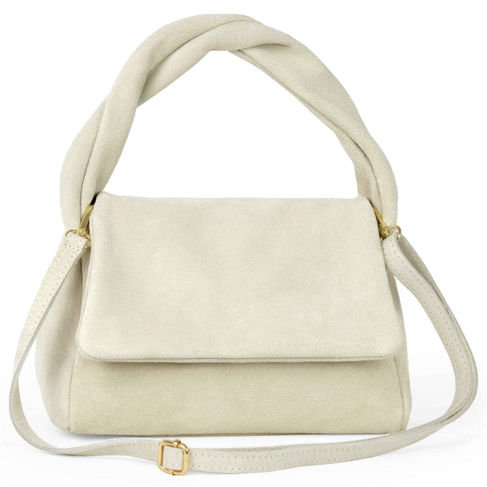 Suede Leather Top-Handle Bag 262495