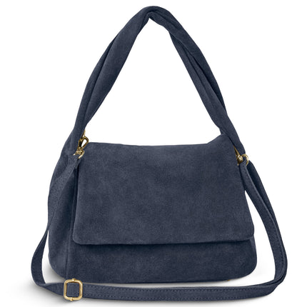 Suede Leather Top-Handle Bag