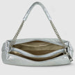 Weave Metallic Suede Leather Shoulder Bag