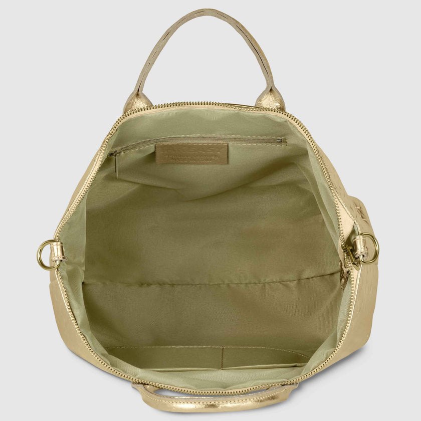 Weave Metallic Suede Leather Top-Handle Bag 112334