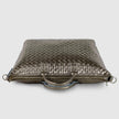 Weave Metallic Suede Leather Top-Handle Bag 112334