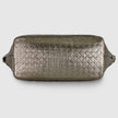 Weave Metallic Suede Leather Top-Handle Bag 112334