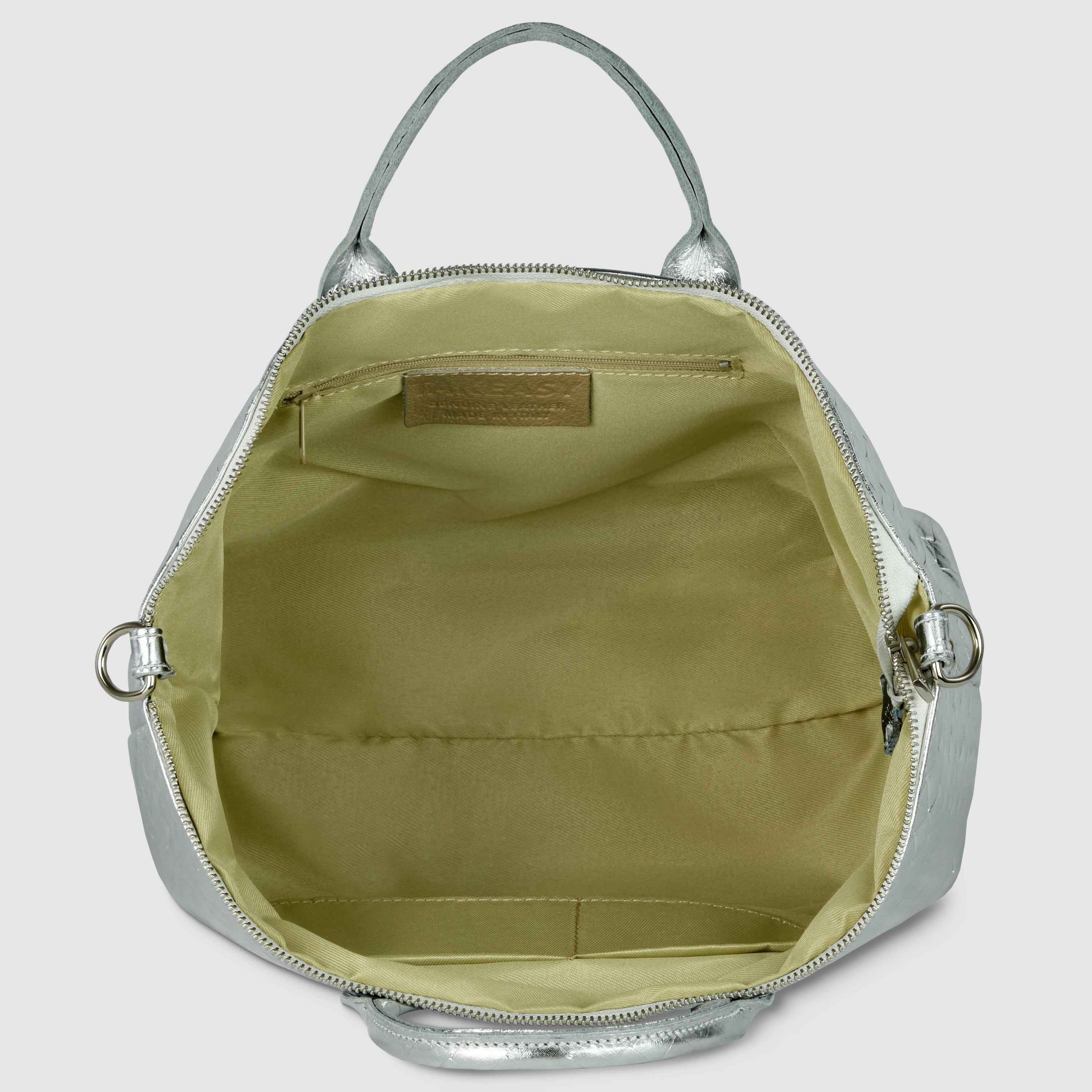 Weave Metallic Suede Leather Top-Handle Bag 112334