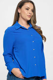 Collared Button Down Long Sleeve Top