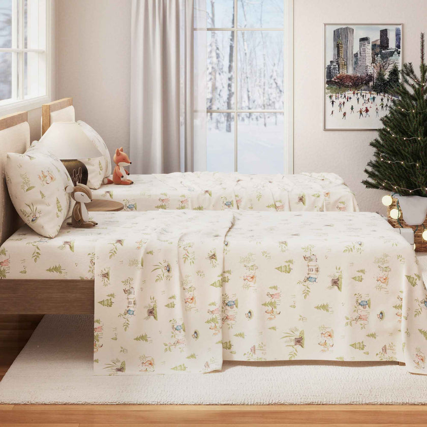 Turkish Cotton Flannel Sheet Set - Kids' Christmas Collection