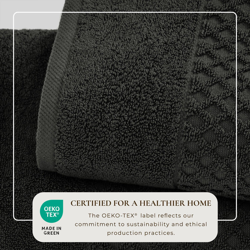 Cotton Diamond Waffle Weave Bath Towel Set - Grayson Collection