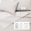 100% Cotton Honeycomb Waffle Garment Washed Quilt Set - Genevieve Collection