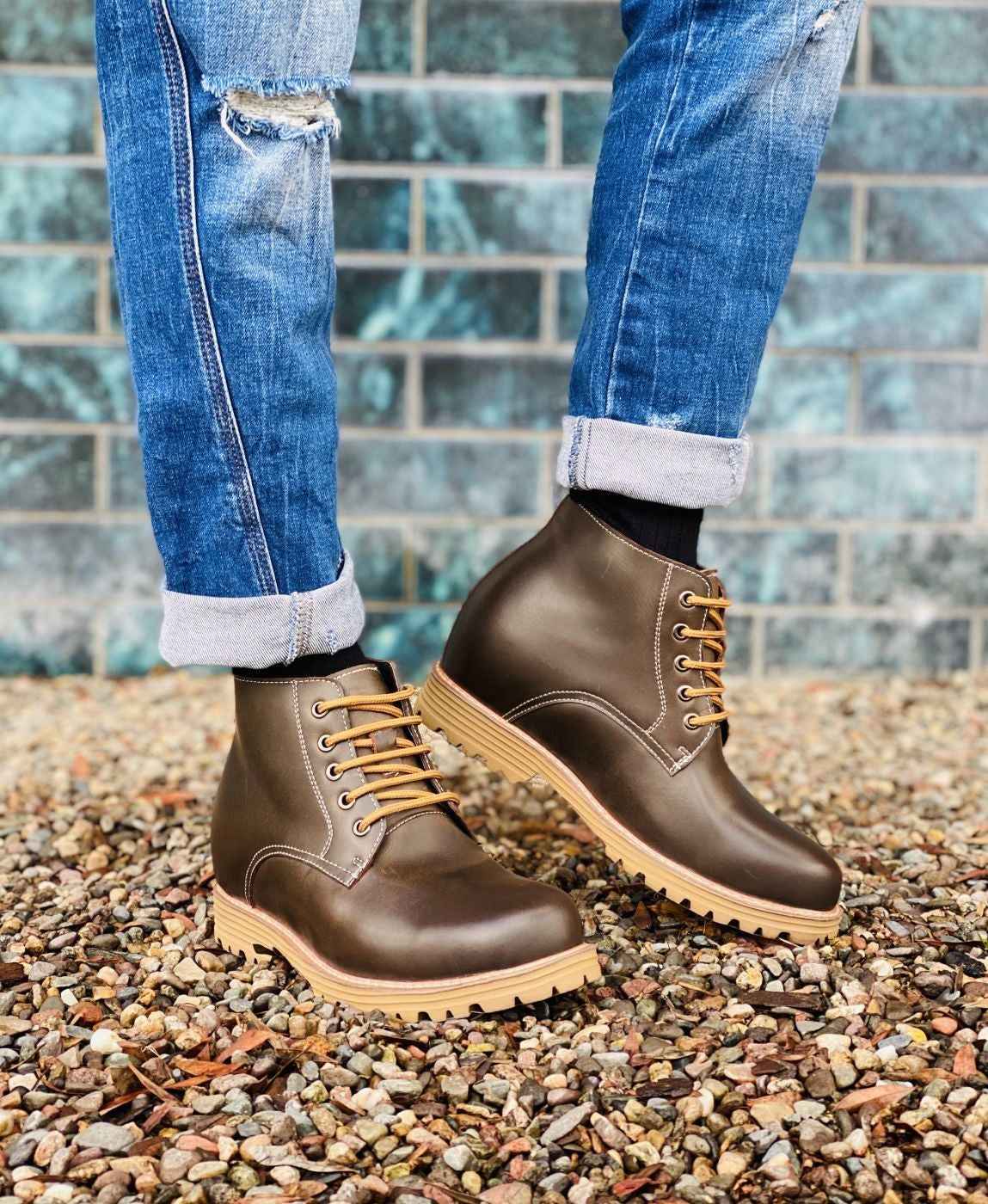 CALTO - S8752 - 3.4 Inches Taller (Dark Brown)